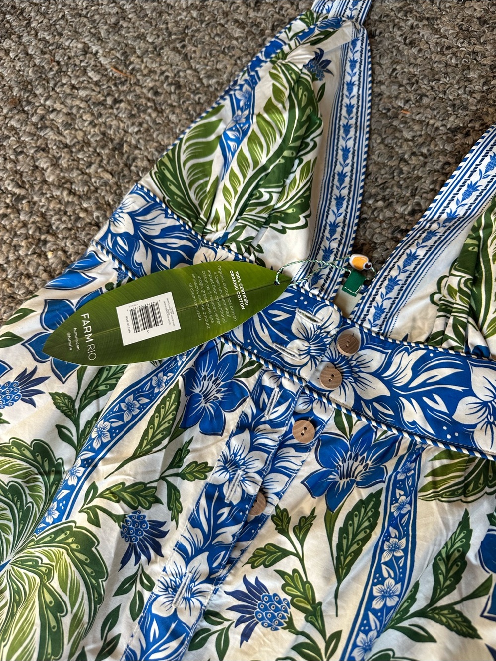 FARM Rio Blue & Green Tropicance Midi Dress - Picture 6 of 12
